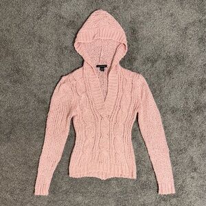 52Weekends Women's Knitted Cardigan Sweater Size Large Pink V-Neck